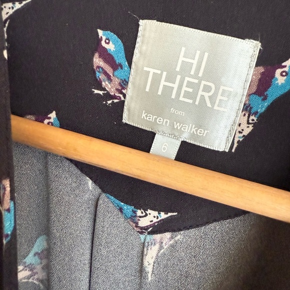 Karen Walker HI THERE (Anthropologie) size 6 EUC Dress with Blue Floral Design - Picture 9 of 14